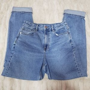 High Waisted A&E Stretch Mom Jeans